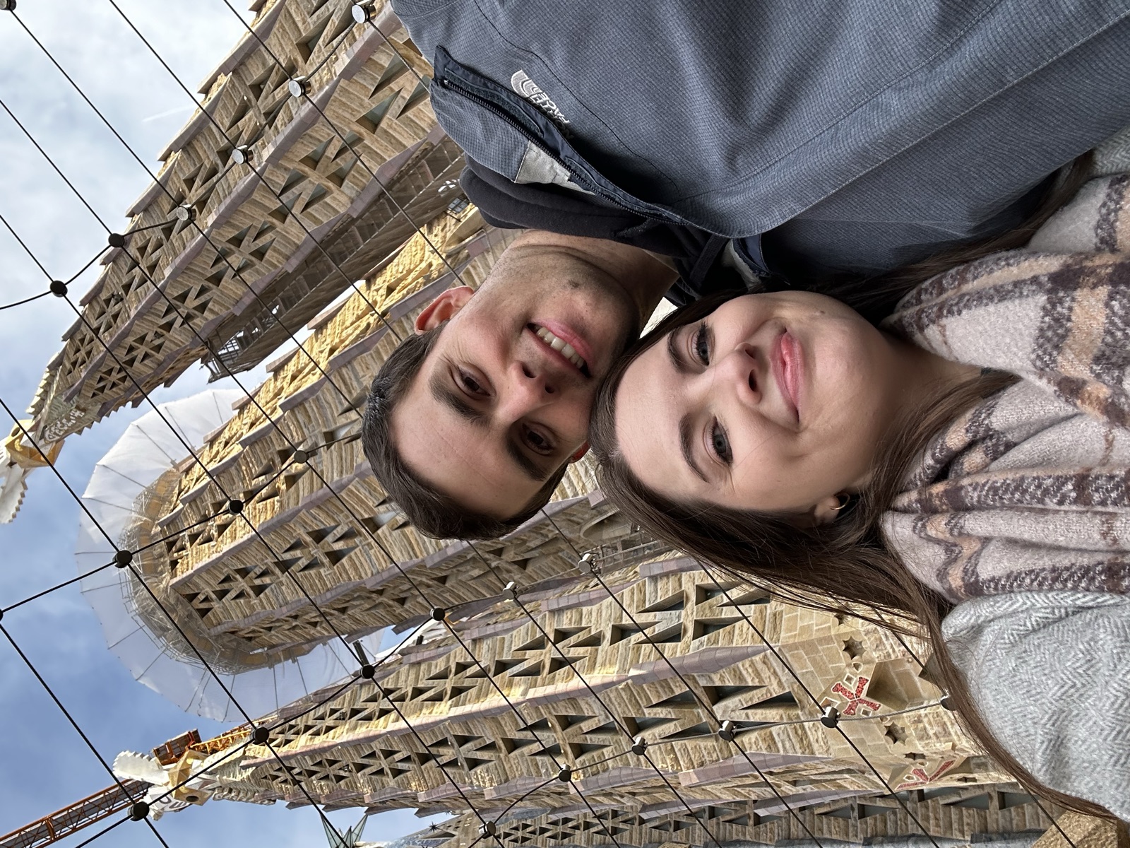 Danielle and Stephan in front of the Sagrada Família in Barcelona