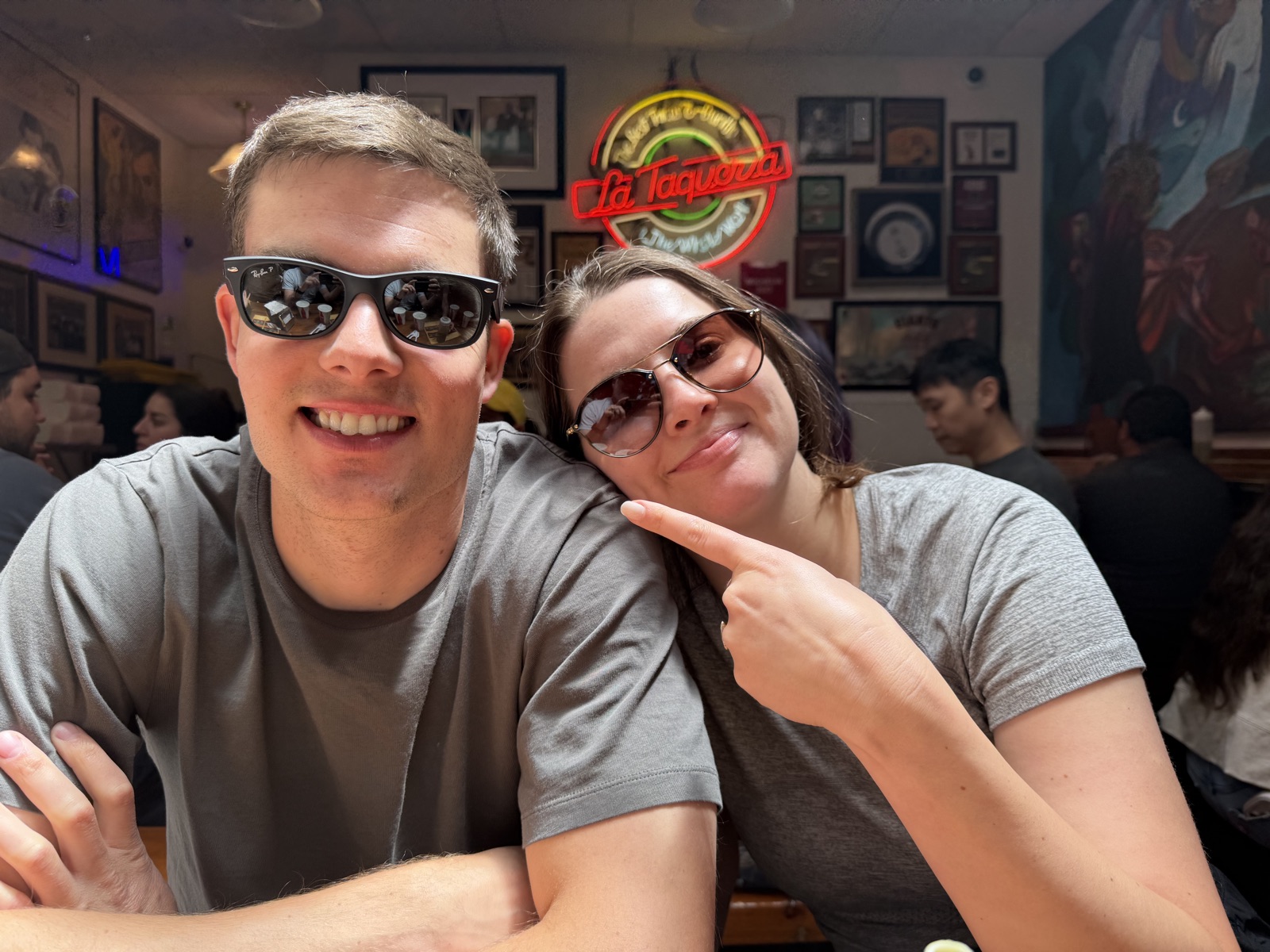 Danielle and Stephan at La Taqueria in San Francisco